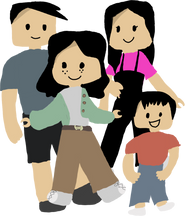 Family Characters Cartoon Illustration